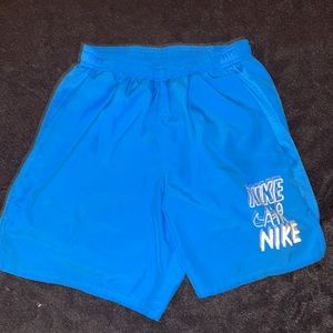 Blue Nike shorts with pockets